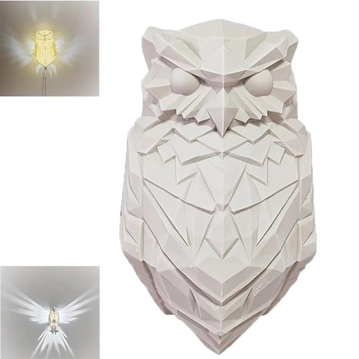 3D Owl and Eagle Shape Wall Lamp – Creative Animal Projector Sconce Light for Bedroom, Living Room, and Holiday Decor