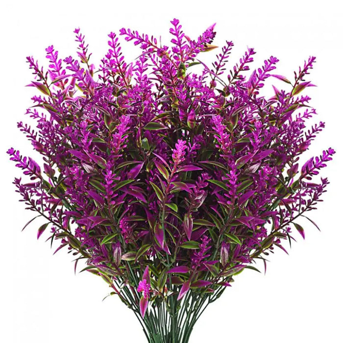 Artificial Lavender Flowers – Plastic Lavender Grass Bouquet for Wedding, Home, Garden Decoration, DIY Photography Props, Indoor Bonsai Plant