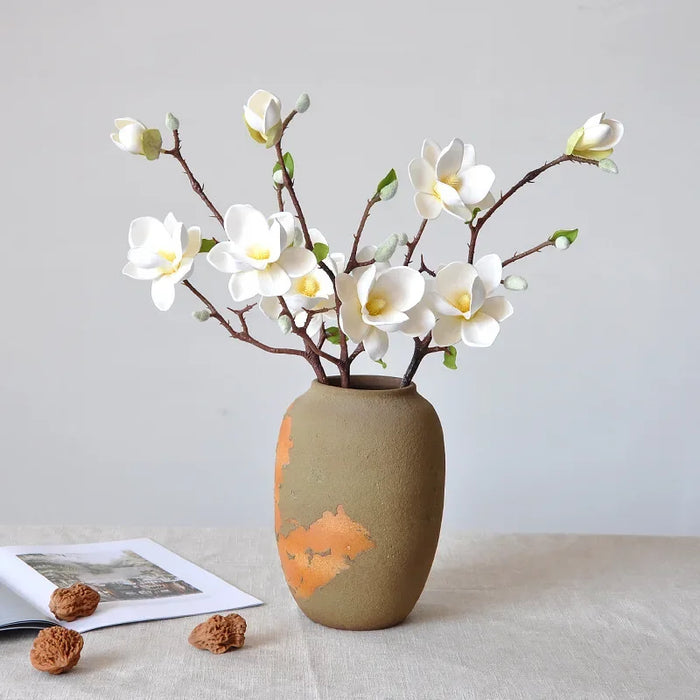 51CM Artificial Magnolia Branch – Chinese Style Silk Orchid for Home Décor, Weddings, and Photography Props