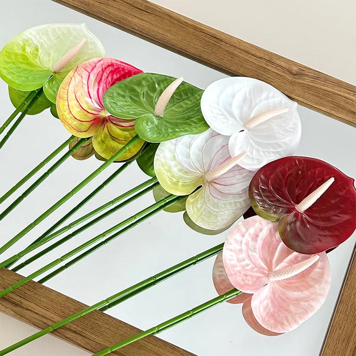 3D Printed Anthurium Artificial Flower – Realistic Flamingo Palm for Wedding, Home, and Event Decor