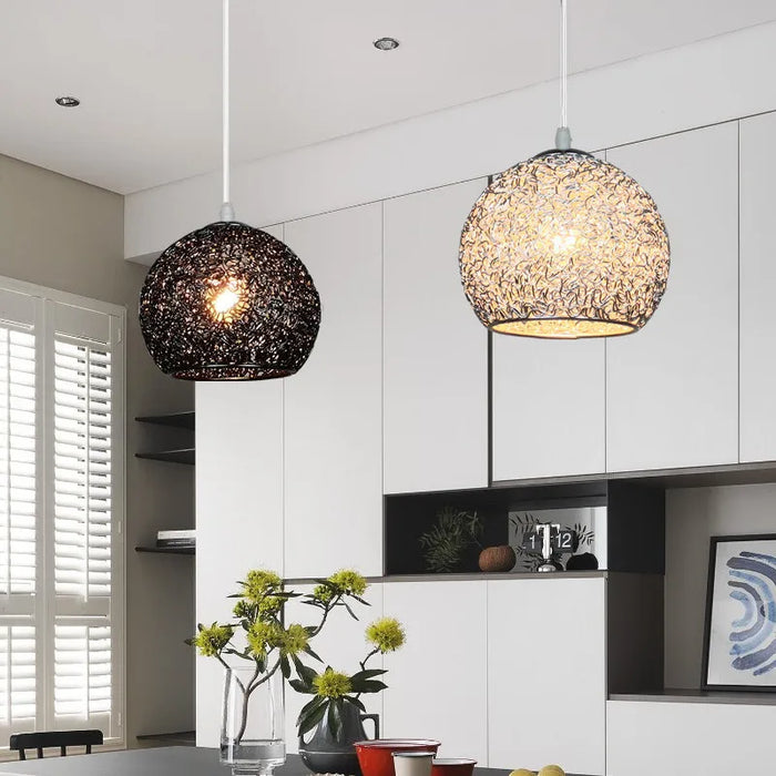 Modern Colorful Round Pendant Light – E27 LED Hanging Lamp for Bedroom, Living Room, Cafe, and Restaurant