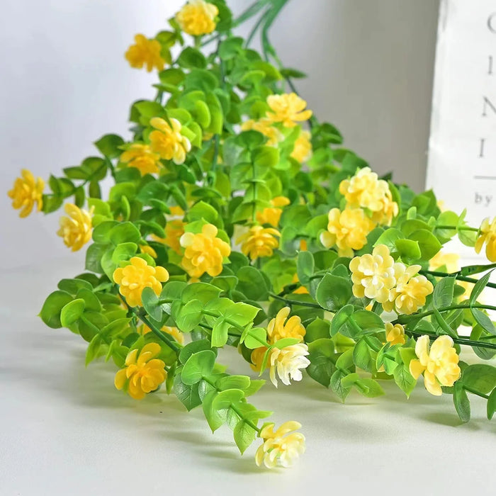Artificial Eucalyptus Flower Garland – Realistic Faux Drooping Vine for Home, Wedding, and Garden Outdoor Wall Hanging Decoration