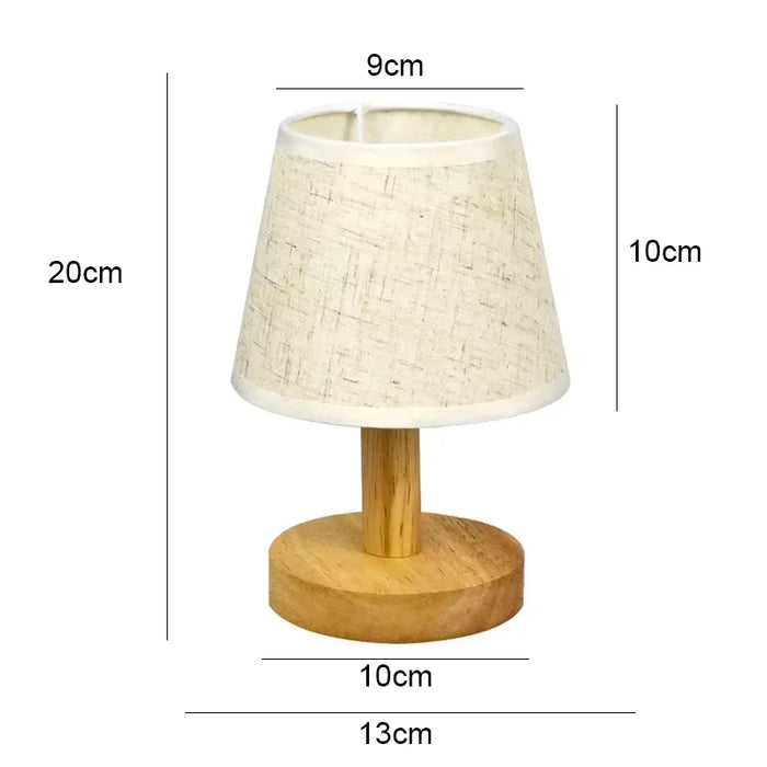 Retro Japanese Style LED Table Lamp – Wooden Night Light for Bedroom, Living Room, and Desktop – 3 Color Modes and USB Powered Desk Lamp