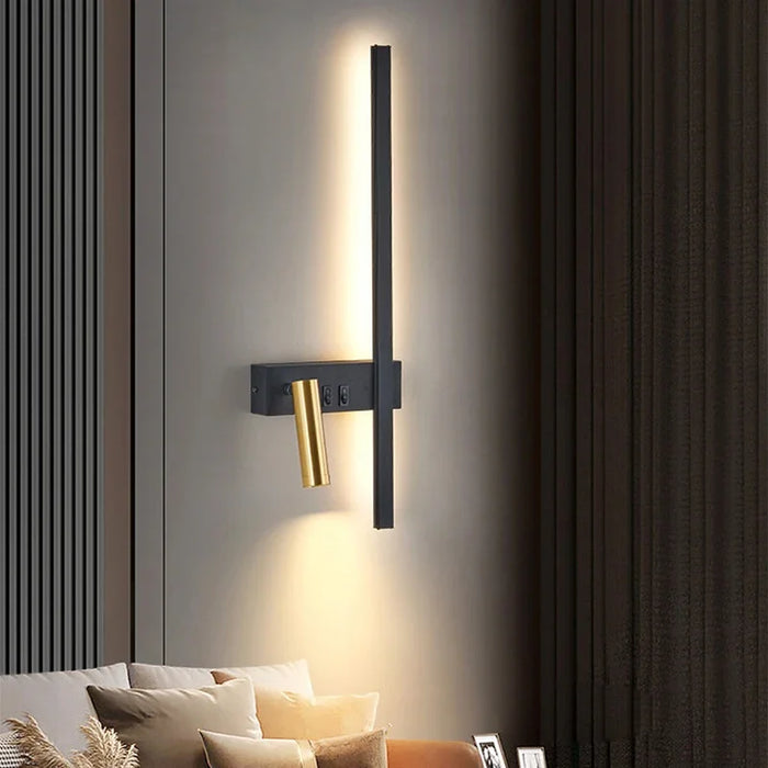 Modern Adjustable LED Wall Sconce – Wall Lamp for Bedroom, Living Room, Sofa, Background Lighting, Home Decor with Luster Finish