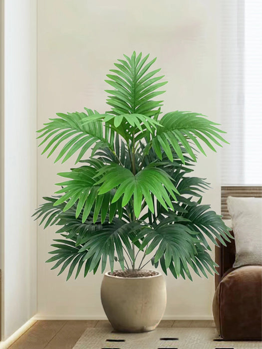 Large Artificial Palm Tree – 70-80cm Tall Fake Monstera Tree with Green Tropical Leaves for Home, Kitchen & Garden Decor