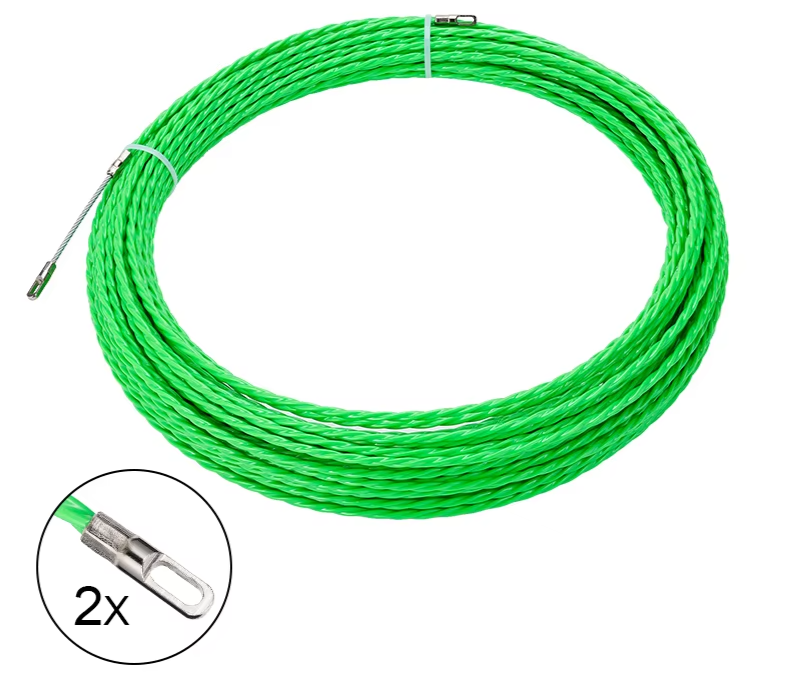 5mm Fiberglass Cable Push Puller – Fish Tape Snake Rodder Wire Guide Tool (5-50M)