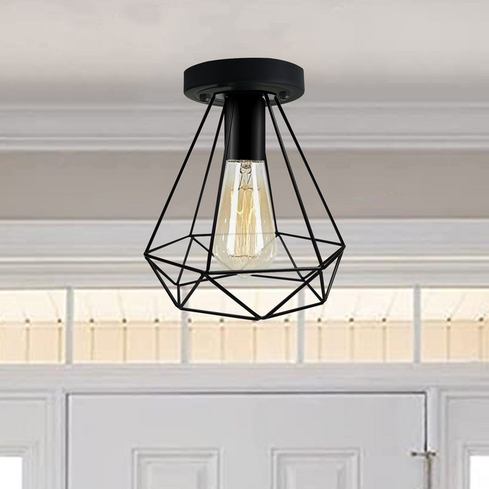 Kooi-plafondlamp | Dageraad | Vintage-stijl | Zwart