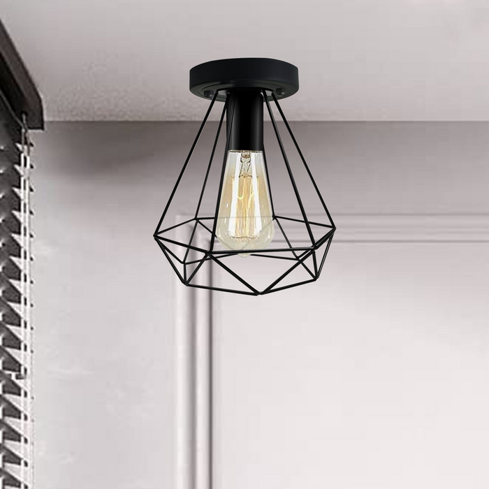 Kooi-plafondlamp | Dageraad | Vintage-stijl | Zwart