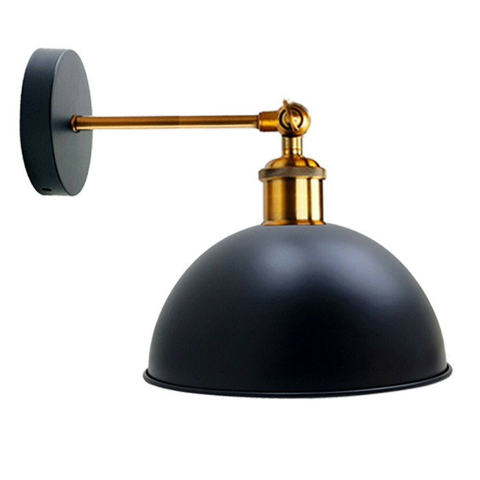 Moderne wandlamp | Glen | Zwarte metalen koepel | Lamp inbegrepen 