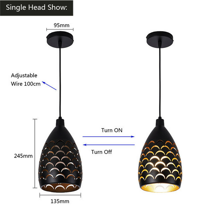 Moderne hanglamp | Marissa | Metalen kooi | Zwart