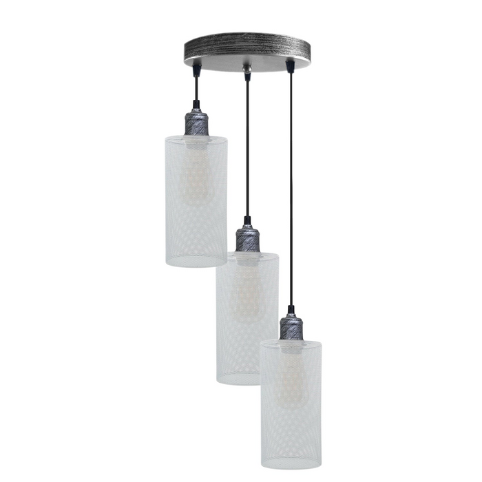 Vintage clusterhanglamp | Serena | Kooilicht | 3-weg | Wit 