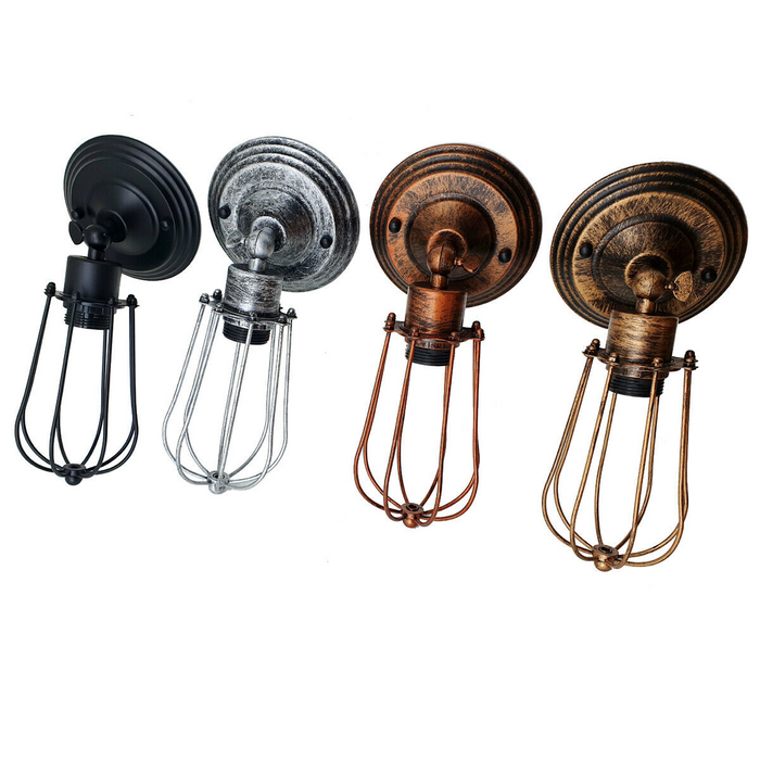 Industriële wandlamp | Anna | Ontwerp van metalen kooi | Verschillende kleuren