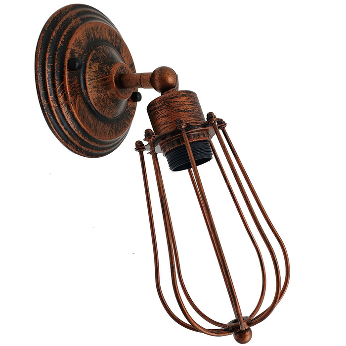Industrial Wall Light | Ana | Metal Cage Design | Various Colours