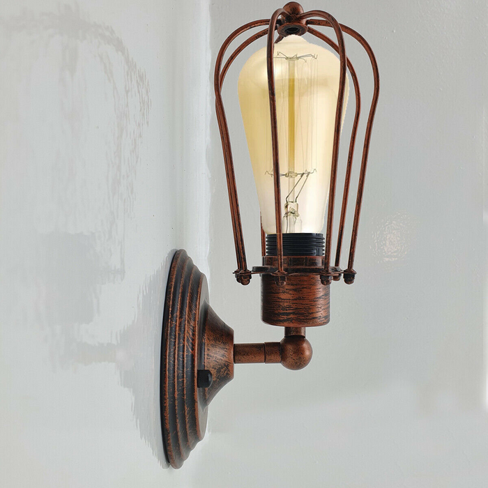 Industriële wandlamp | Anna | Ontwerp van metalen kooi | Verschillende kleuren