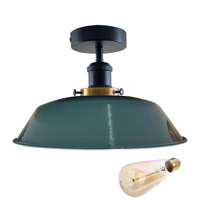 Industriële plafondlamp | Dal | Metalen kap | Verschillende kleuren