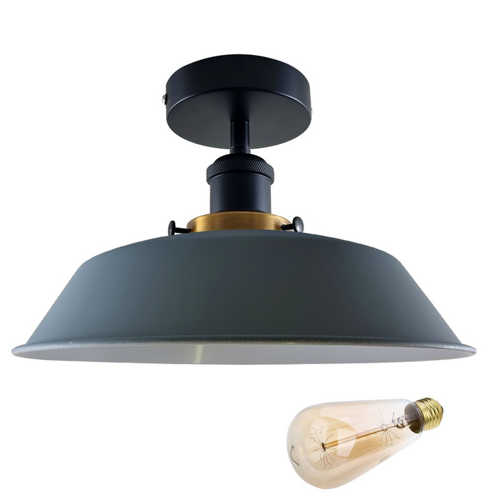 Industriële plafondlamp | Dal | Metalen kap | Verschillende kleuren