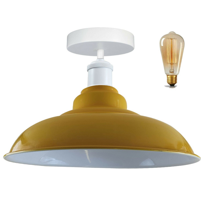 Industriële plafondlamp | Claire | Metalen kap | Verschillende kleuren