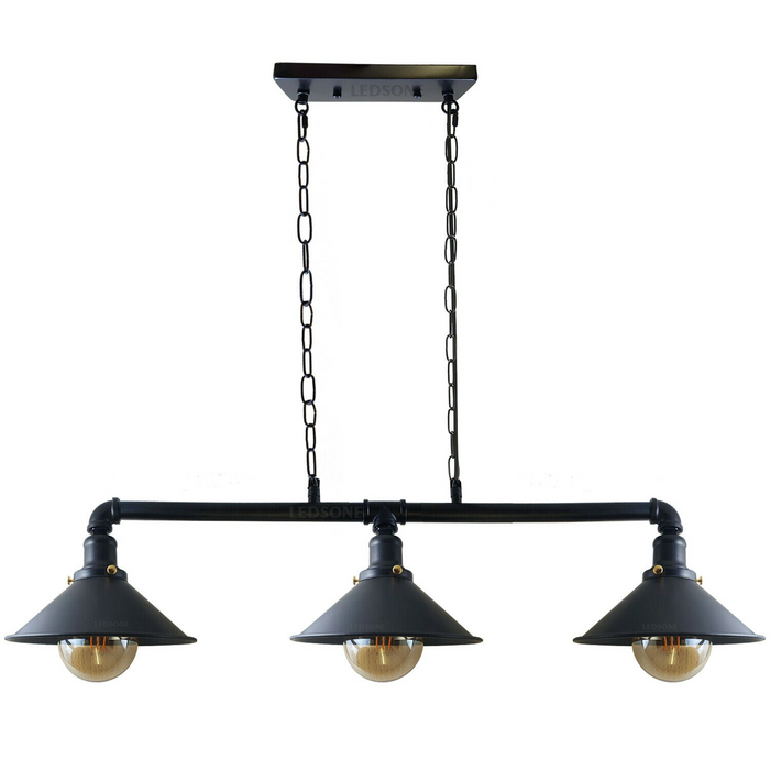 SteamPunk-plafondlamp | Veronica | Industriële stijl | 3-weg