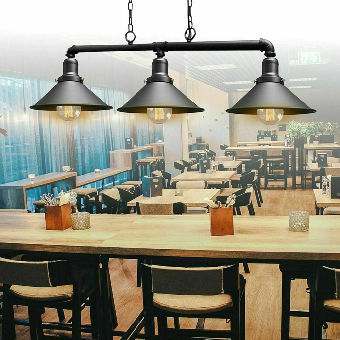 SteamPunk-plafondlamp | Veronica | Industriële stijl | 3-weg