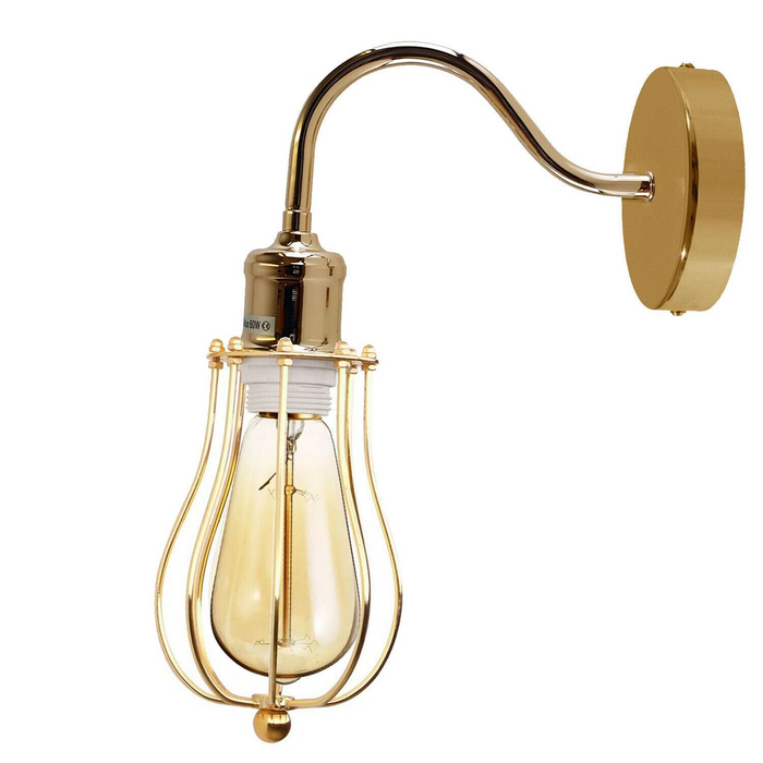 Vintage wandlamp | Jane | Kooilicht | Gouden metaal