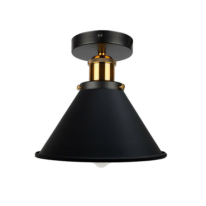 Industrial Flush Ceiling Light | Armo | Metal Cone | Various Colours