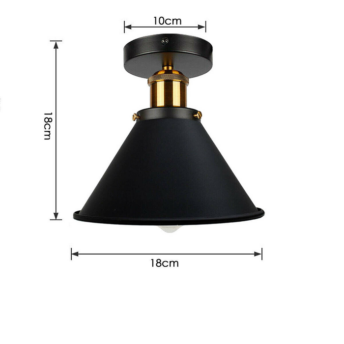 Industriële plafondlamp | Armo | Metalen kegel | Verschillende kleuren