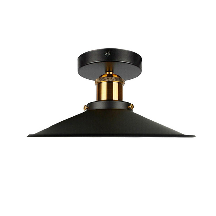 Vintage inbouwplafondlamp | Erin | Zwart metaal | E27 Lamphouder