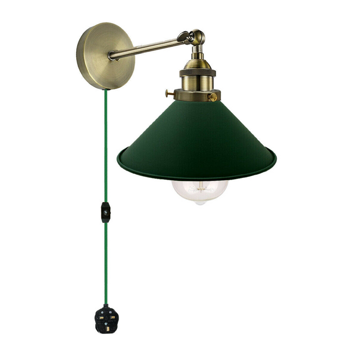Modern Wall Light | Jade | Irone Cone | Various Colours