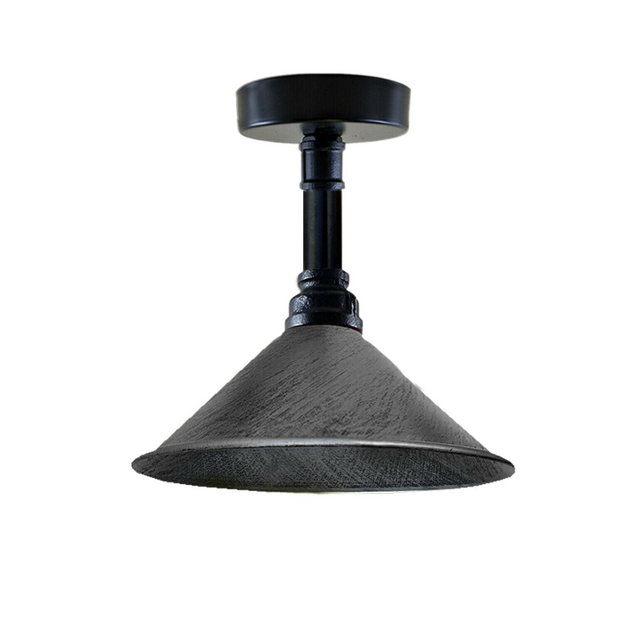Vintage inbouwplafondlamp | Cody | Geborsteld zilver