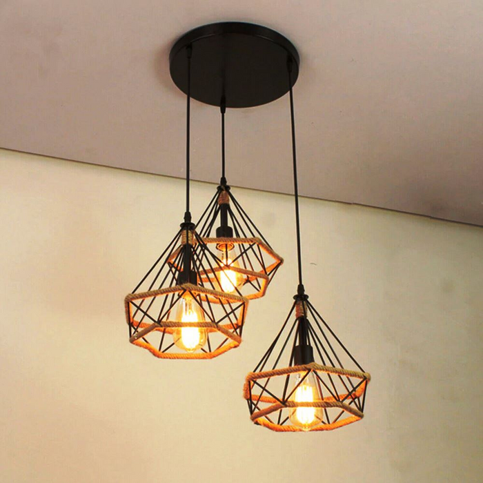 Vintage clusterhanglamp | Whitney | Hennepkooi Licht | 3-weg