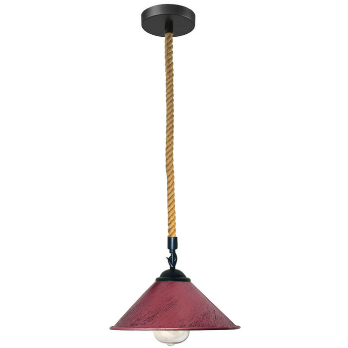 Vintage hanglamp | Belle | Henneptouw | 1-weg | Verschillende kleuren