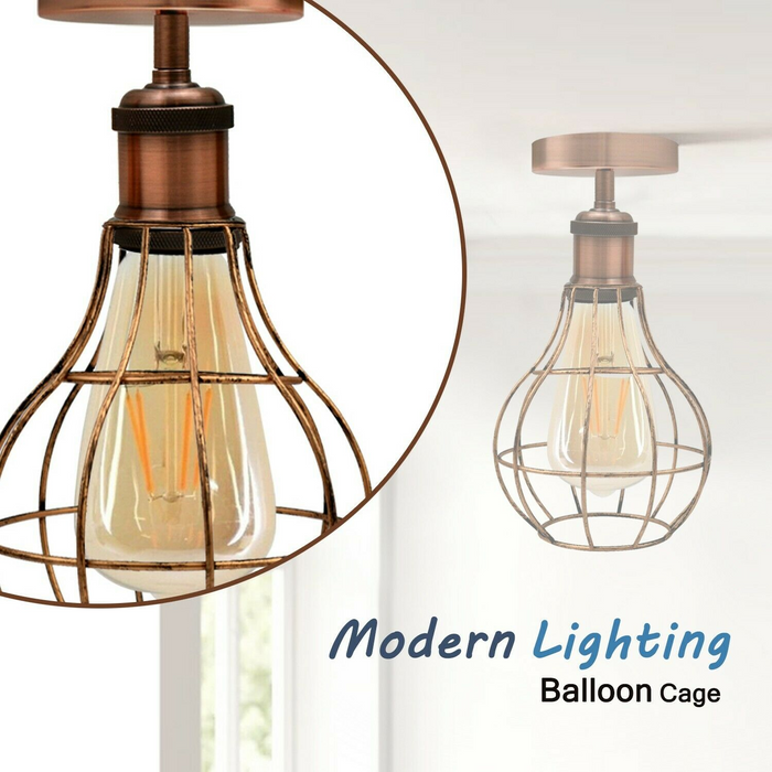 Kooi-plafondlamp | Dixi | Vintage-stijl | Geborsteld koper