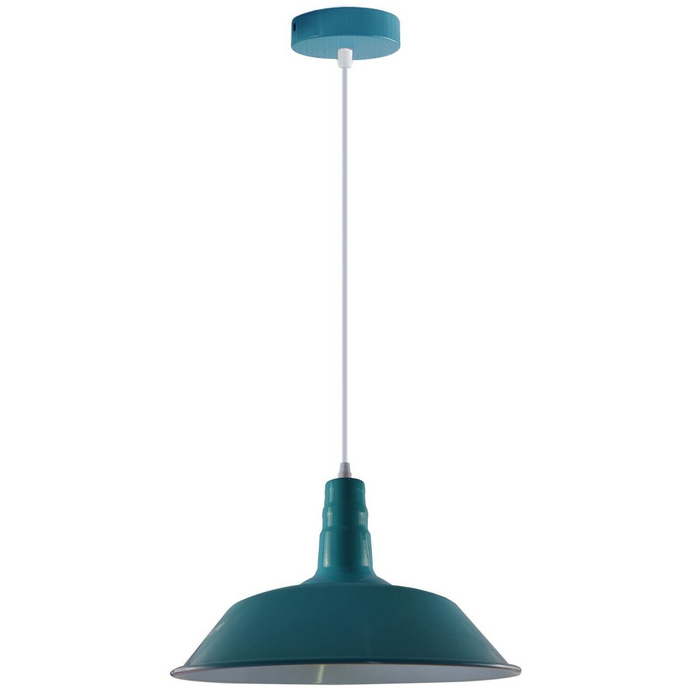 Moderne hanglamp | Rodney | Metalen kap | 1-weg | Blauw