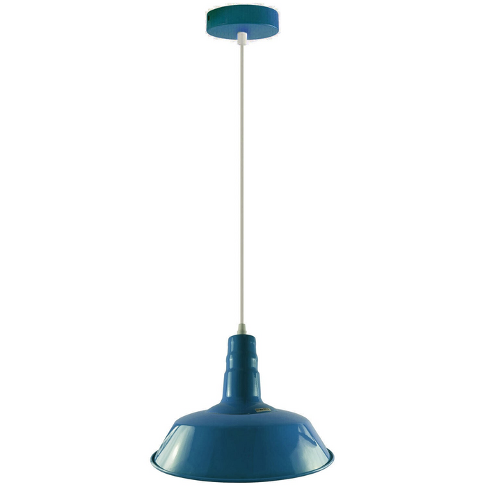 Moderne hanglamp | Rodney | Metalen kap | 1-weg | Blauw