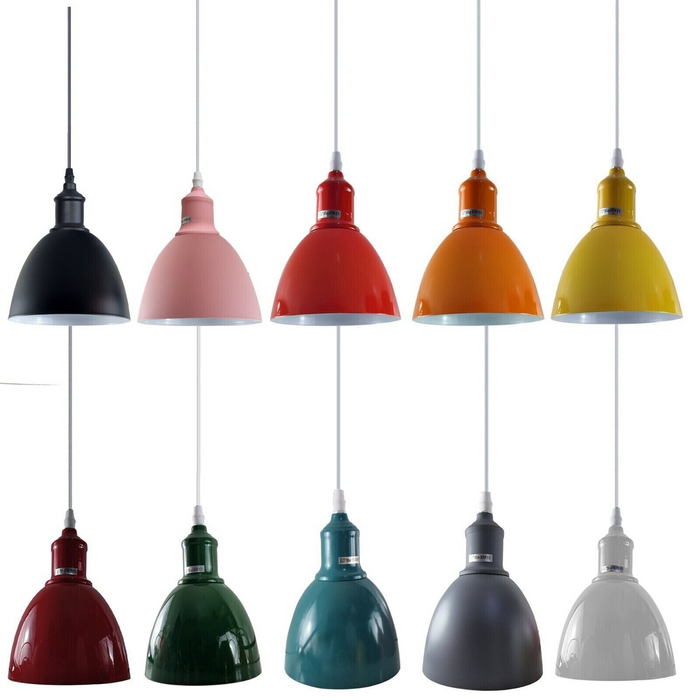 Vintage hanglamp | Nigel | Metalen kegel | 1-weg | Verschillende kleuren