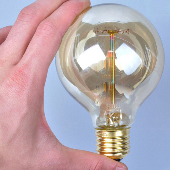 Vintage Light Bulb | Alana | Dimmable | Amber | G80 | 60W