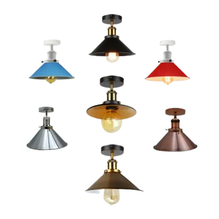 Industriële plafondlamp | Rici | Metalen kegel | Verschillende kleuren