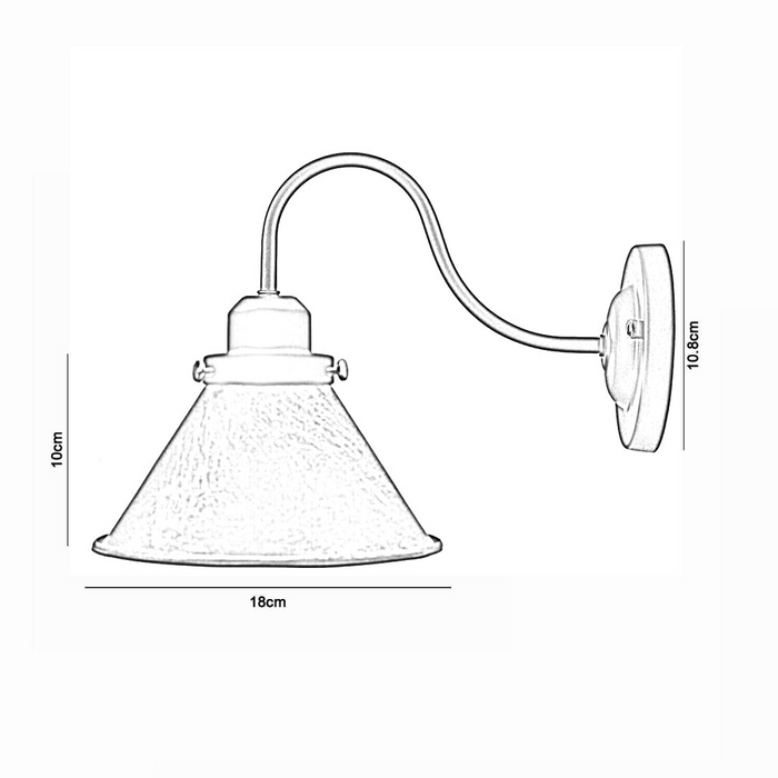 Moderne wandlamp | Faye | Geborstelde koperen kegel | E27 Lamphouder