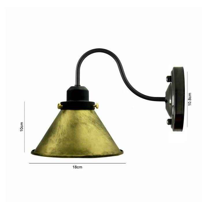 Industriële wandlamp | Arti | Ijzeren kap | Satijn nikkel 
