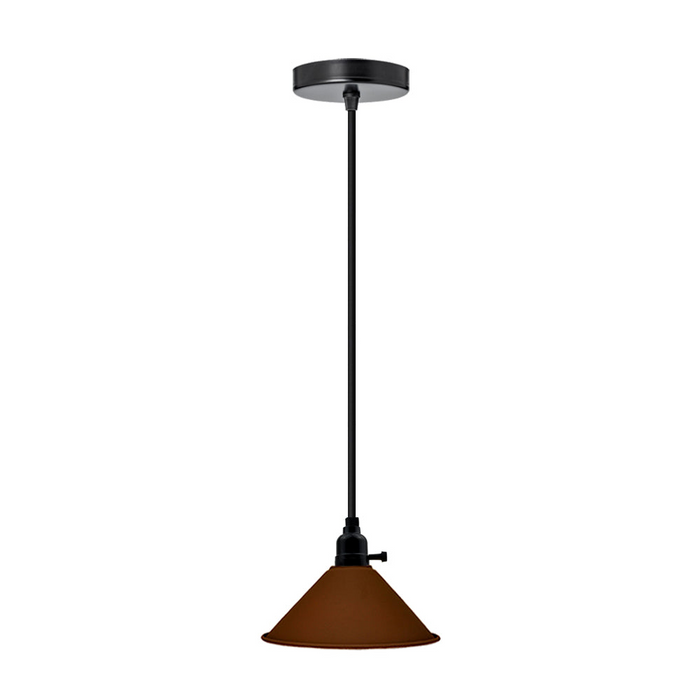Moderne hanglamp | Thomas | Metalen kap | 1-weg | Bruin