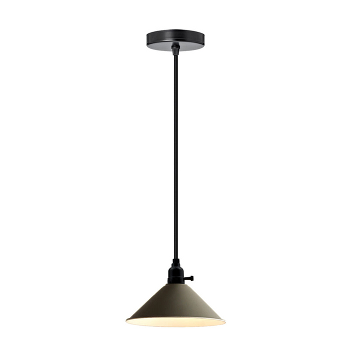 Moderne hanglamp | Thomas | Metalen kap | 1-weg | Grijs