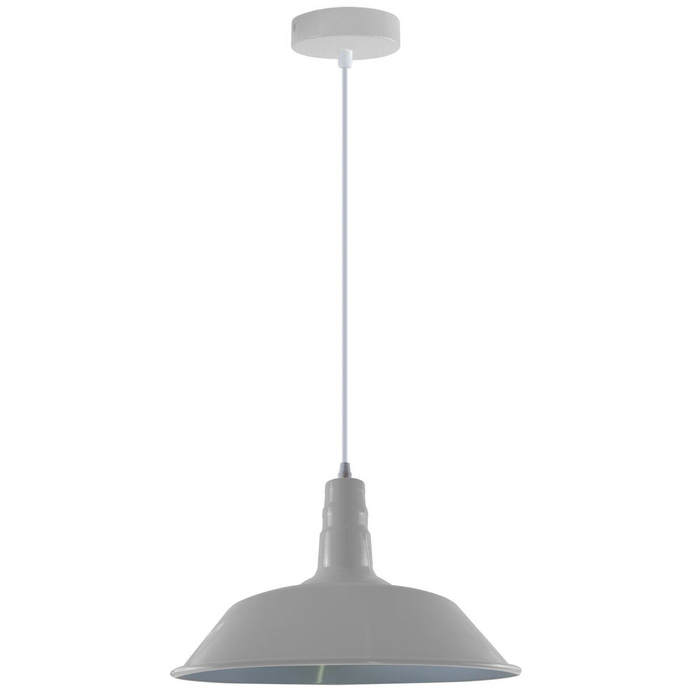 Moderne hanglamp | Rodney | Metalen kap | 1-weg | Wit