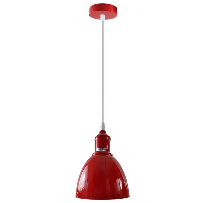 Vintage hanglamp | Nigel | Metalen kegel | 1-weg | Rood