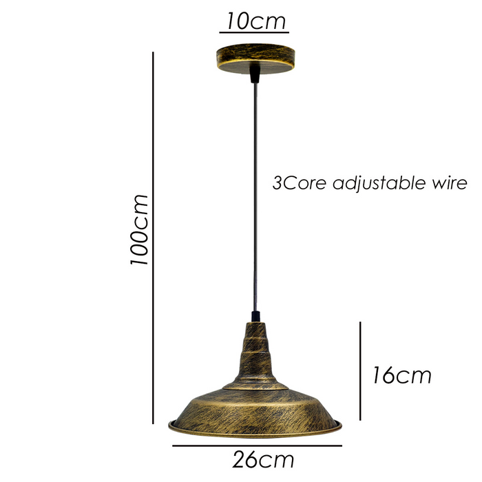 Industriële hanglamp | Valentijn | Aluminium kap | Geborsteld koper