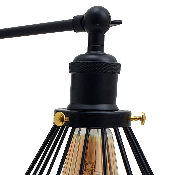 Industriële wandlamp | Joerie | Kooilicht | Zwart ijzer