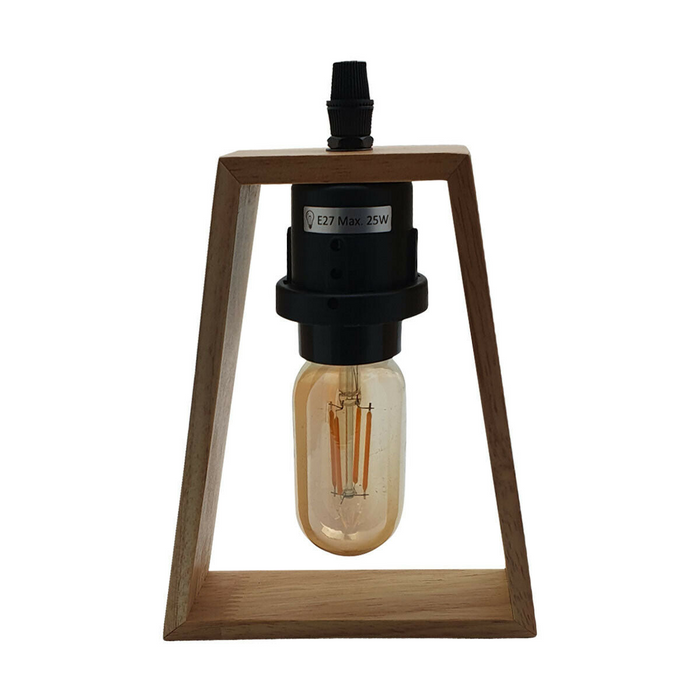 Moderne hanglamp | Zeke | 1-weg | Zwart en hout