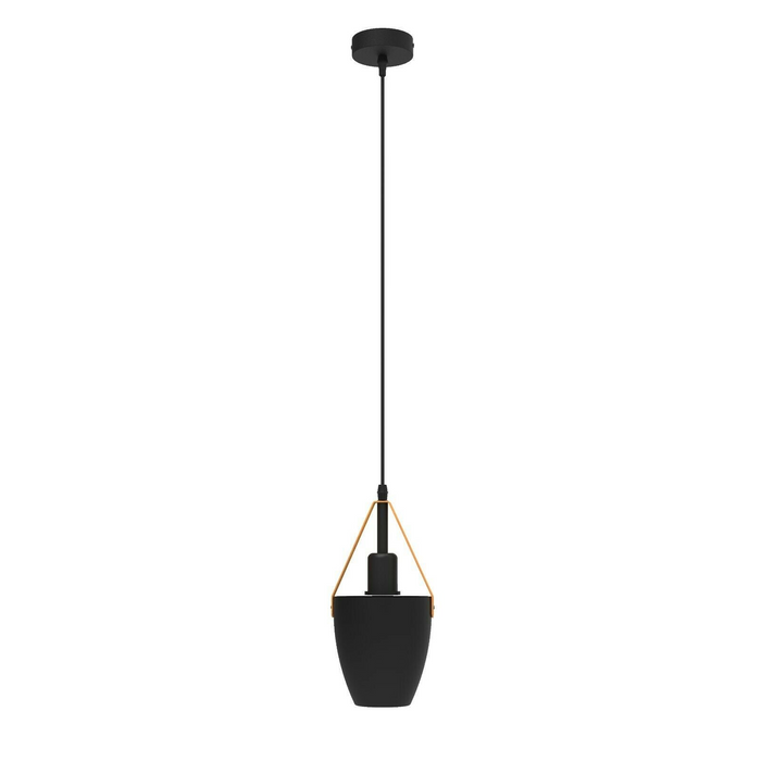 Vintage hanglamp | Jahir | Metalen kegel | 1-weg | Zwart