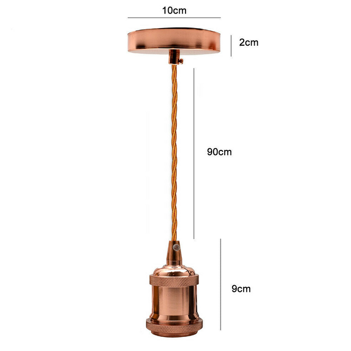Vintage hanglamp | Taegan | Lamphouder | 1-weg | Rosé goud