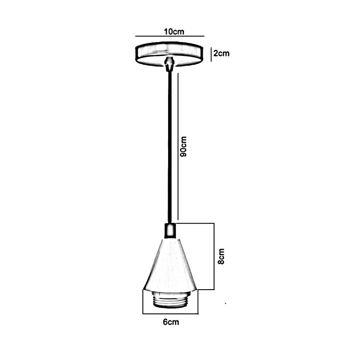 Moderne hanglamp | Reginald | Lamphouder | 1-weg | Wit