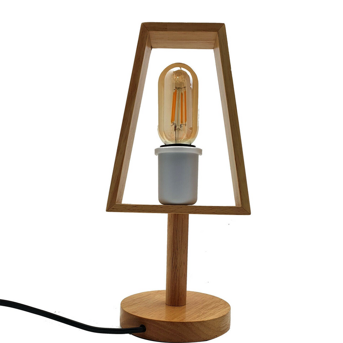 Vintage tafellamp | Adam | Houten stijl | Wandplug-in